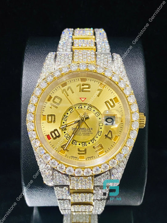 Stainless Steel Wrist Moissanite Watch