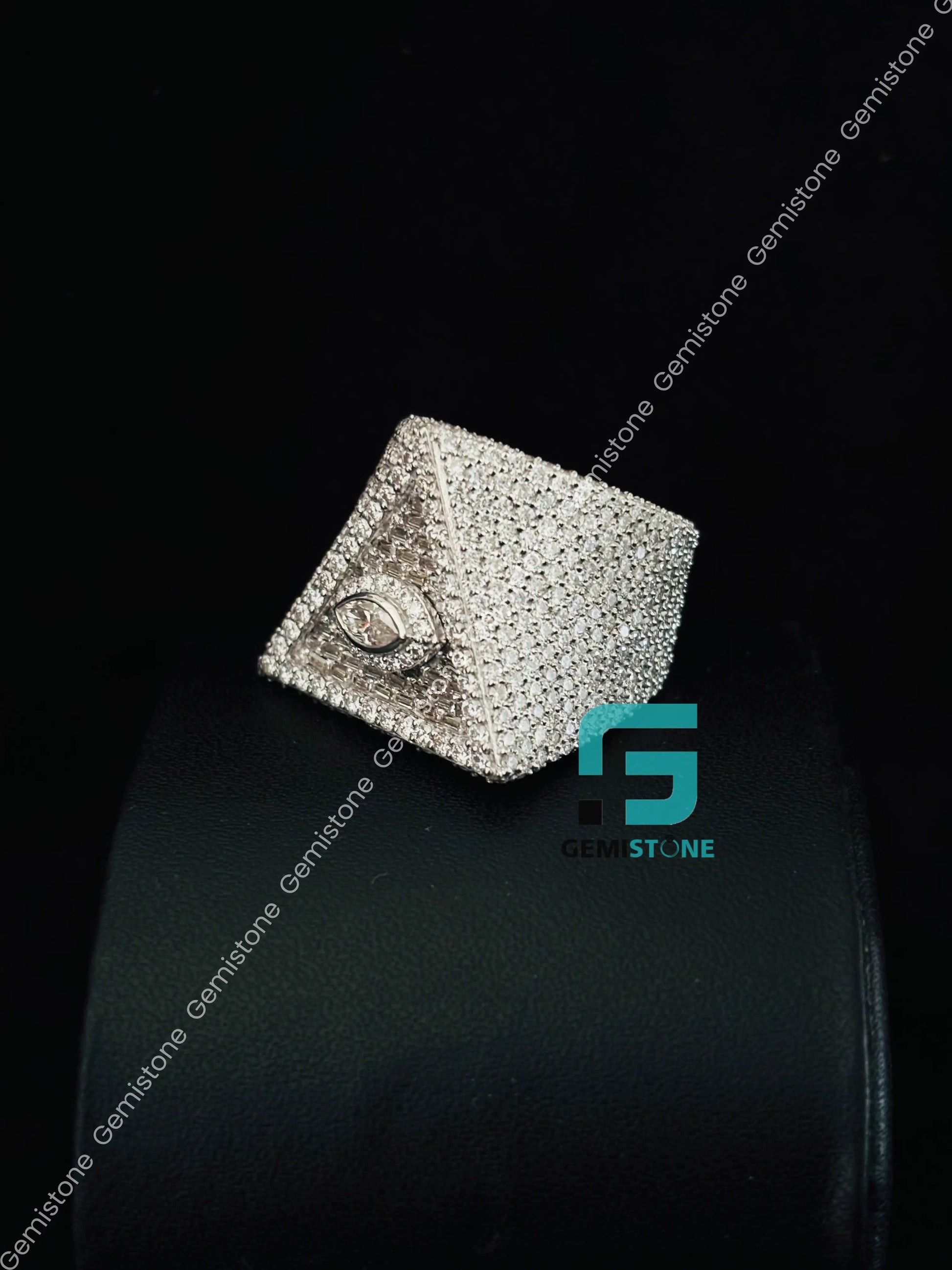 Sterling Silver Evil Eye Hip Hop Style Ring