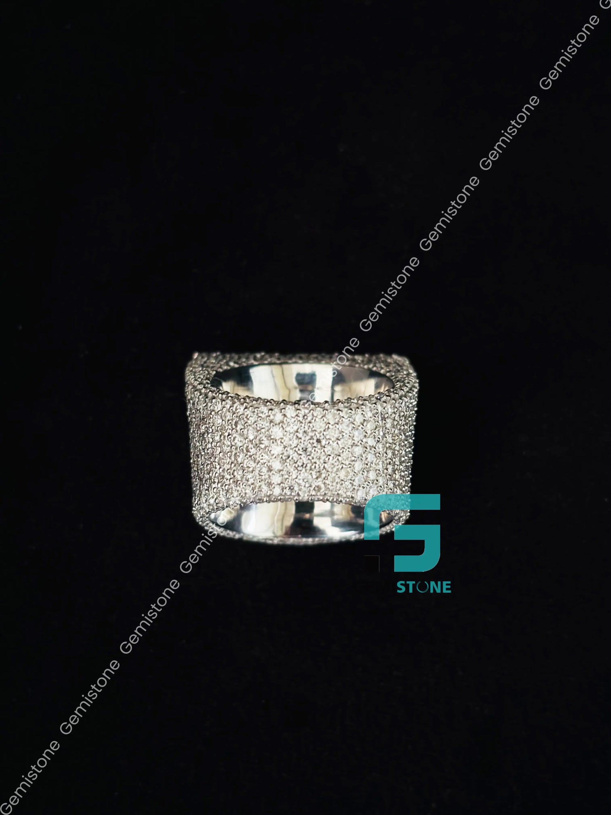 Sterling Silver Evil Eye Hip Hop Style Ring For Men