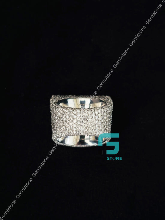 Sterling Silver Evil Eye Hip Hop Style Ring For Men