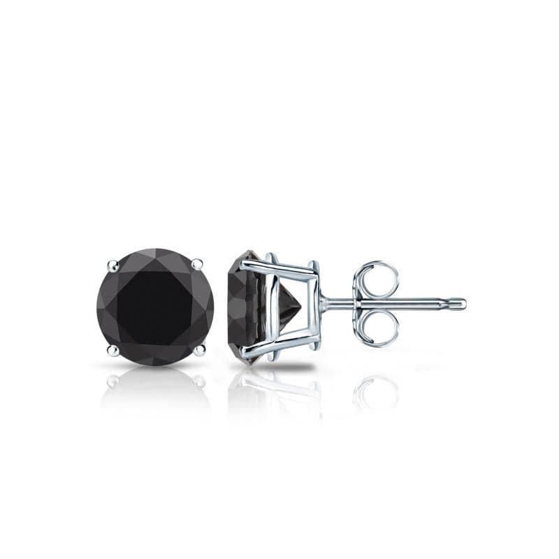 Stud-Earring-with-Black-Diamond-Back-View
