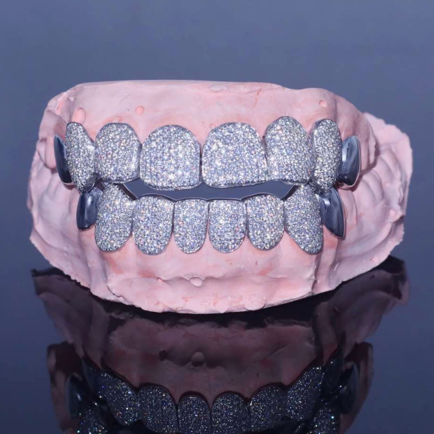 Round Cut VVS Iced Diamond Grillz Moissanite PASSES TEASTER