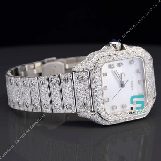 Men's VVS Moissanite Hip Hop Fully Iced Out Luxury Watch