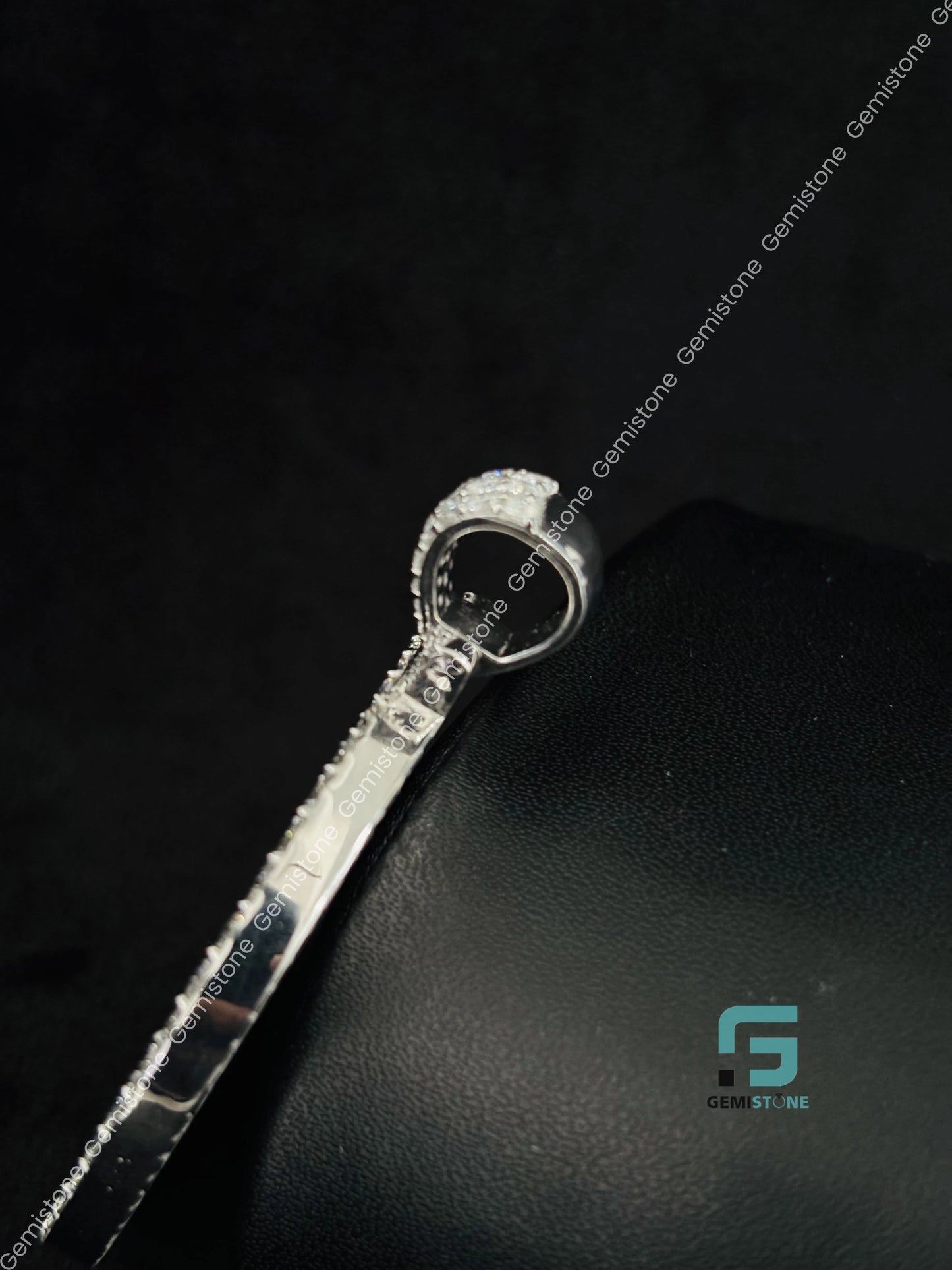 Studded Bail Moissanite Custom Pendant