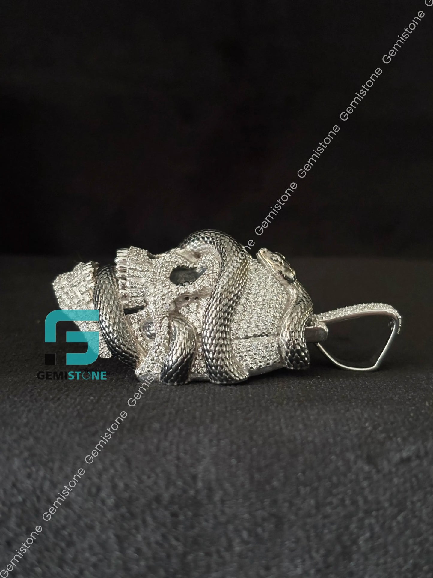 Studded Moissanite Hip Hop Pendant