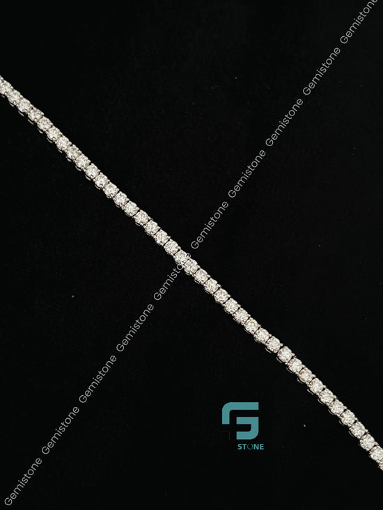 Studded Moissanite Round Cut Iced Out Bracelet