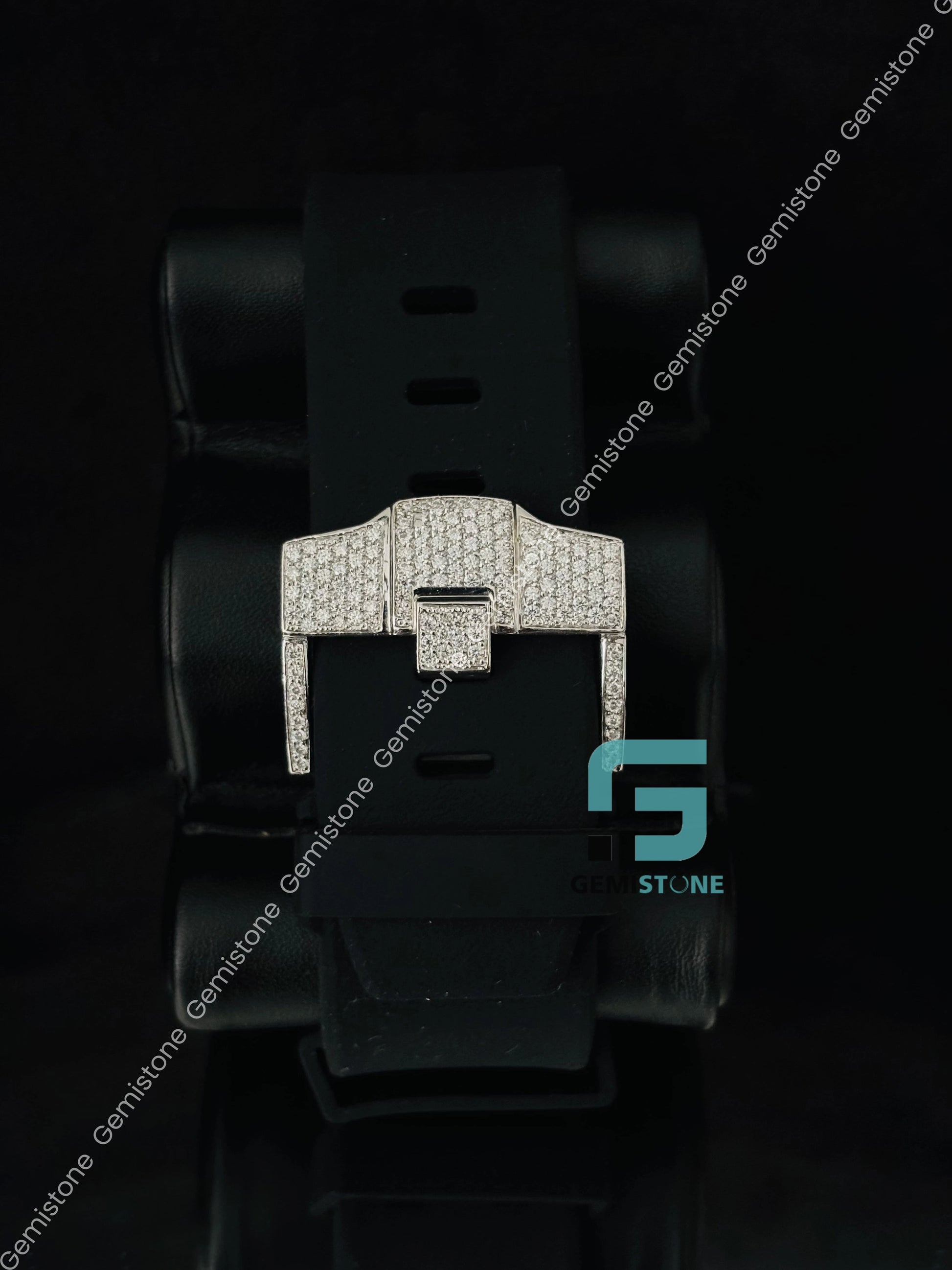 Tapisserie Pattern Multi Chronograph Moissanite Hip Hop Watch