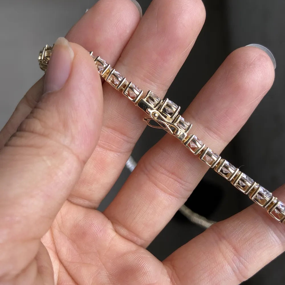 VVS Moissanite Diamond 4mm Tennis Chain For Men's &amp; Women's