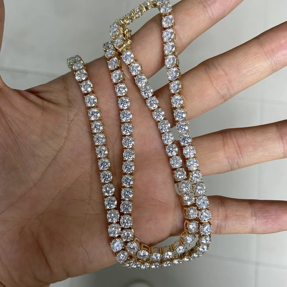 VVS Moissanite Diamond 4mm Tennis Chain For Men's &amp; Women's