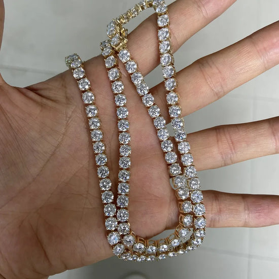 VVS Moissanite Diamond 4mm Tennis Chain For Men's &amp; Women's