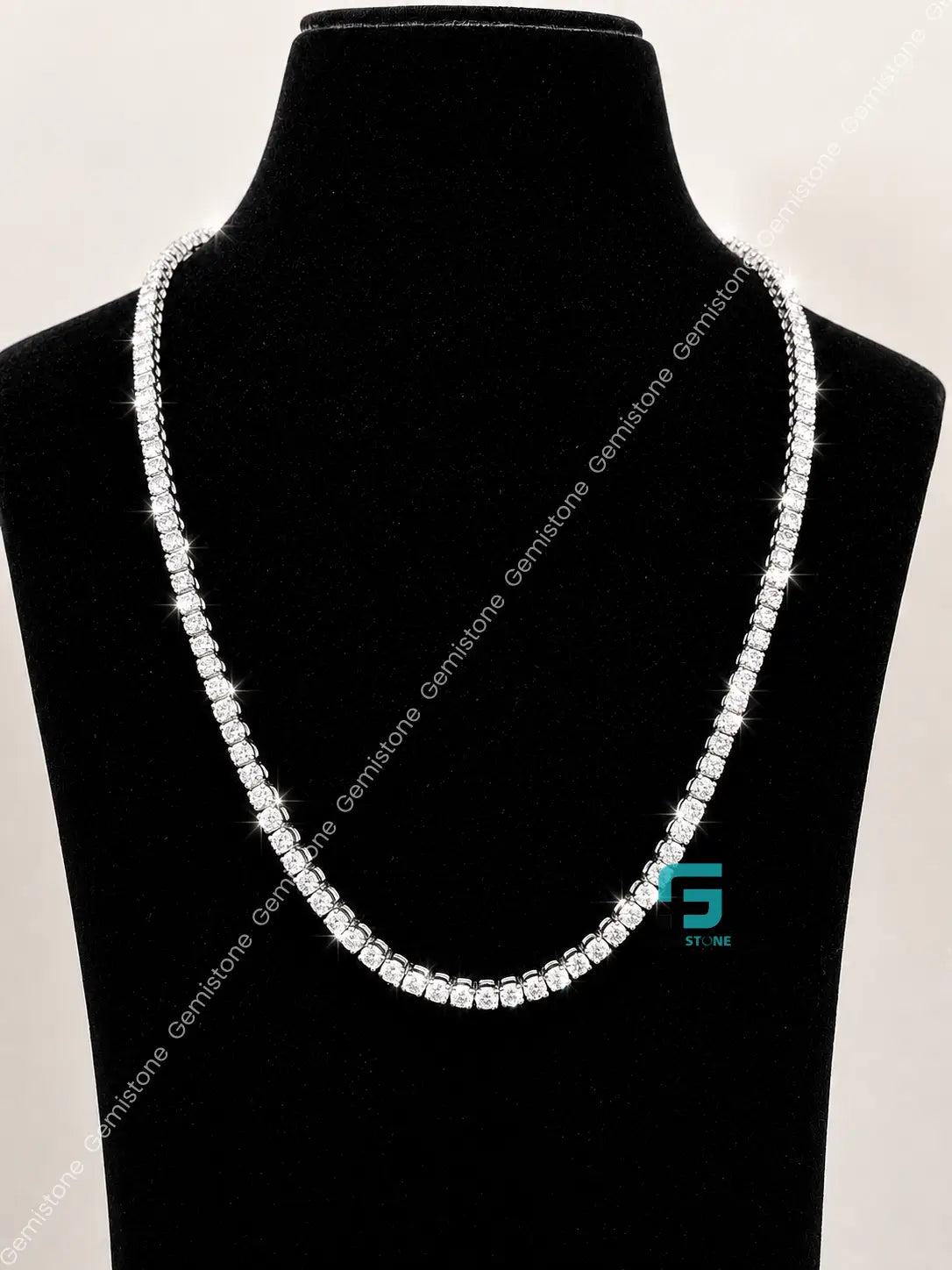 4MM Moissanite Tennis Chain/Bracelet Bundle 14K Gold