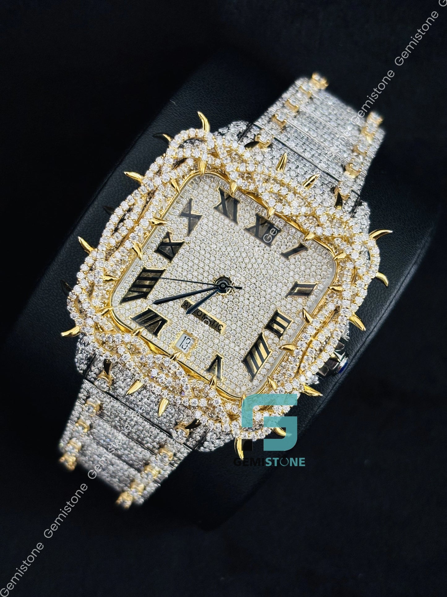 Thorn Design Moissanite Iced Out Watch