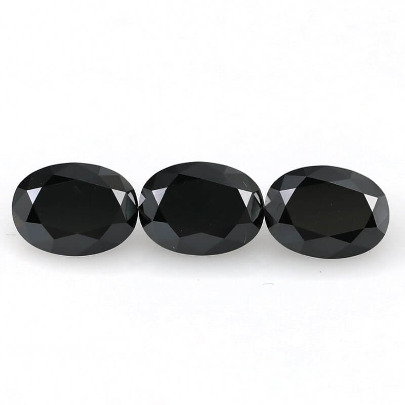 0.50 CT Oval Cut Black Loose Moissanite Diamond