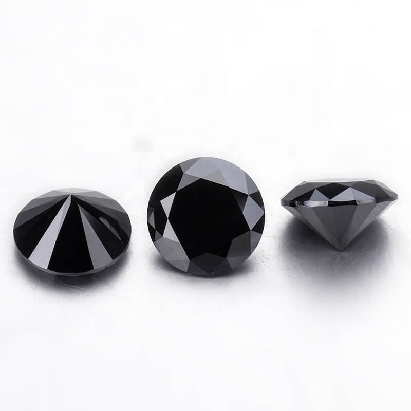 0.80 CT Round Cut Brilliant Black Loose Moissanite Diamond