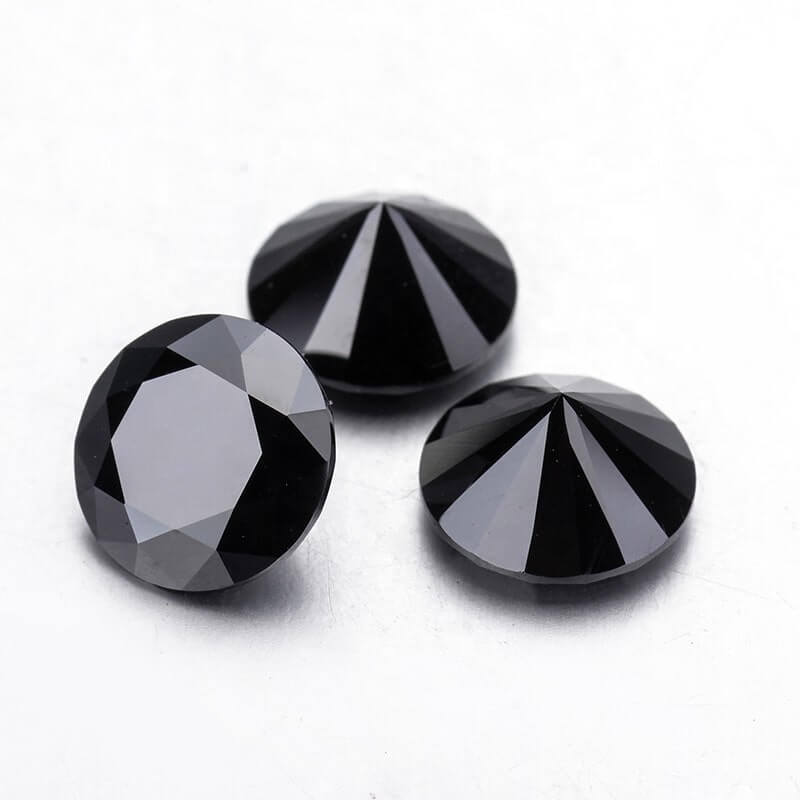 1.50 CT Round Cut Black Loose Moissanite Diamond