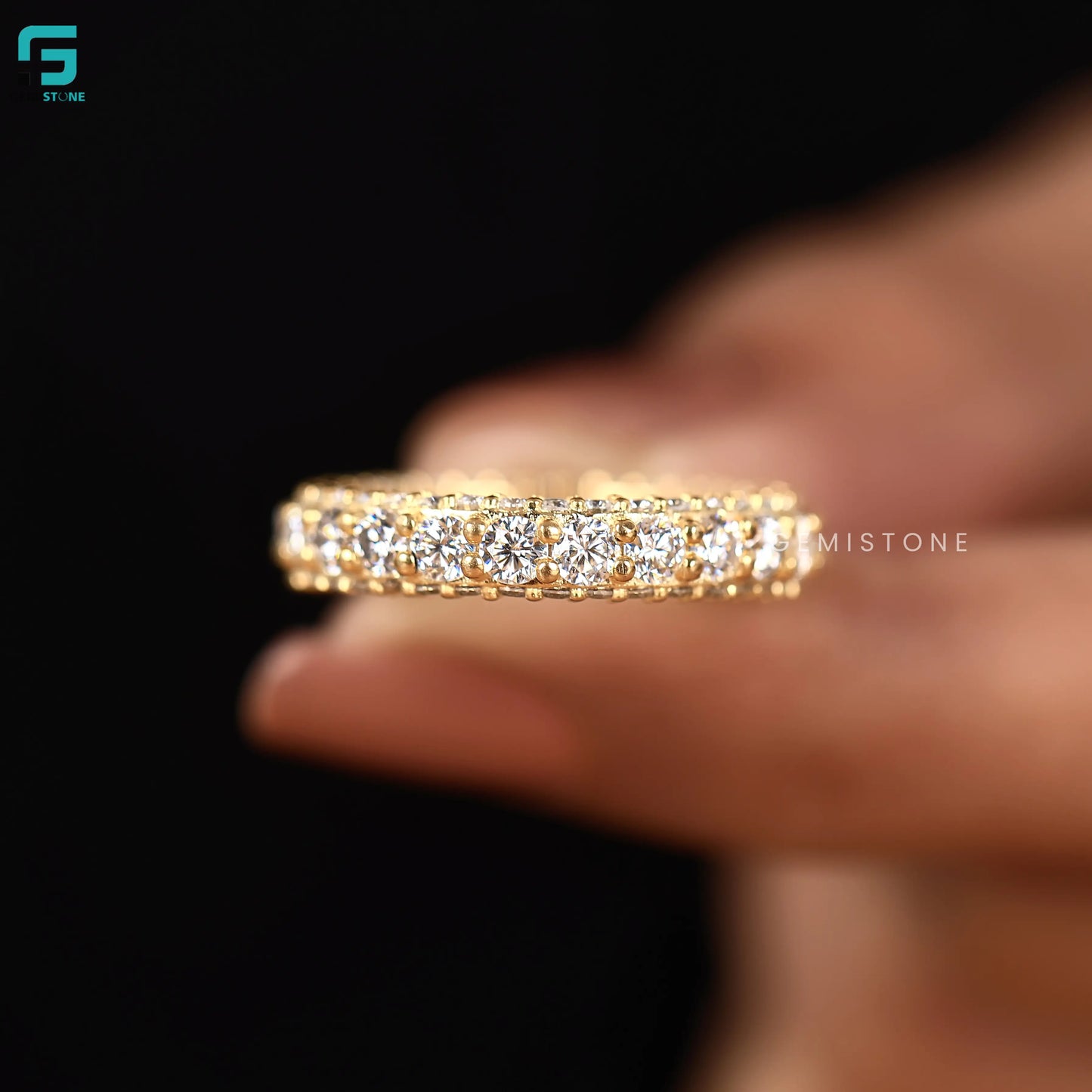 Three Side Lab Grown Diamond Matching Band