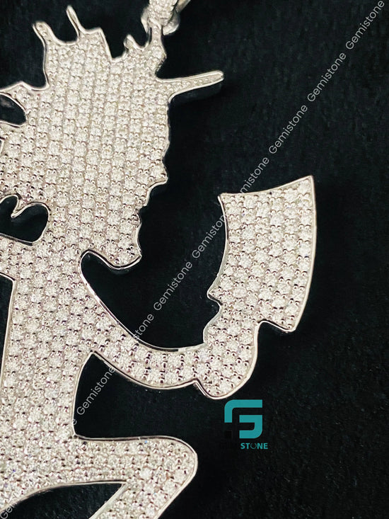 Trendy Hatchetman Hip Hop Moissanite Pendant For Men