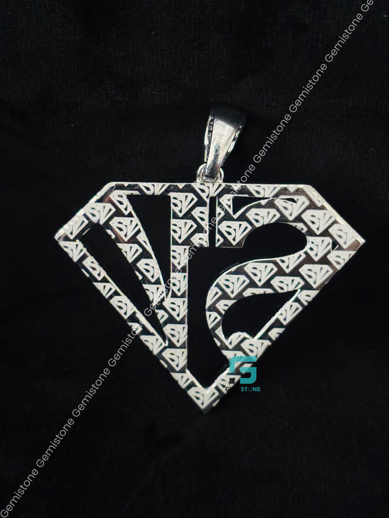 ICP Soopa Villain Superman Style Charm Moissanite Pendant