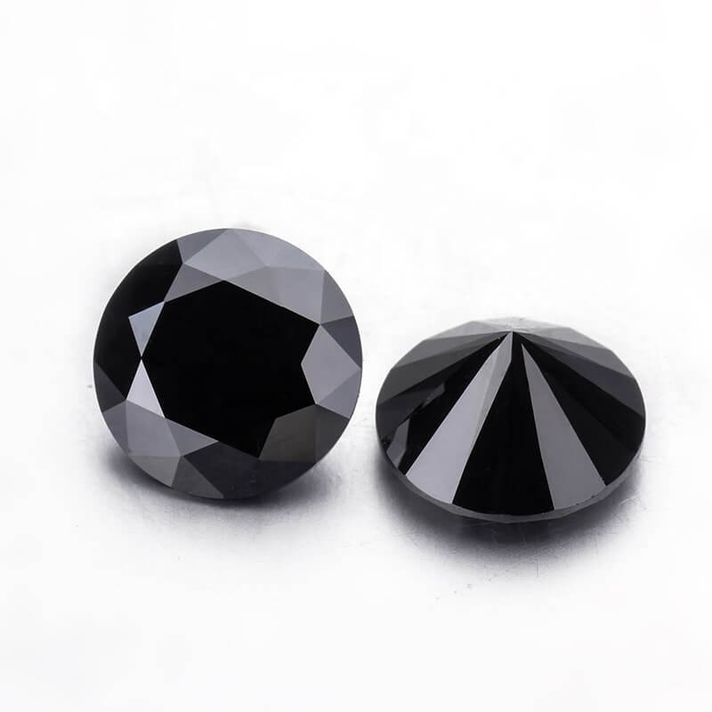 0.80 CT Round Cut Brilliant Black Loose Moissanite Diamond