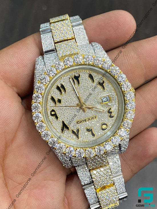 Two-Tone-Full-Iced-Out-Watch