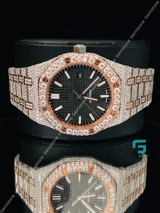 Two Tone Moissanite AP Watch For Men