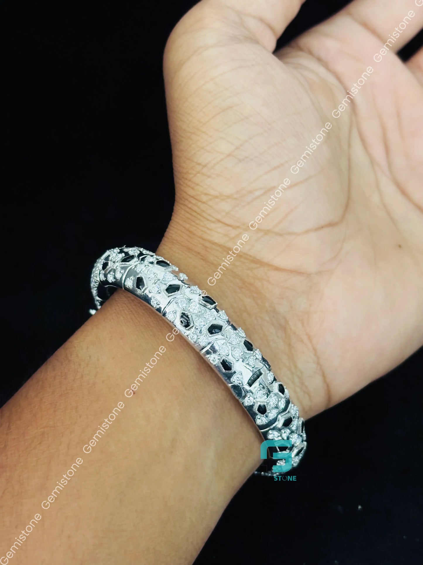 Two Face Moissanite Bracelet For Men