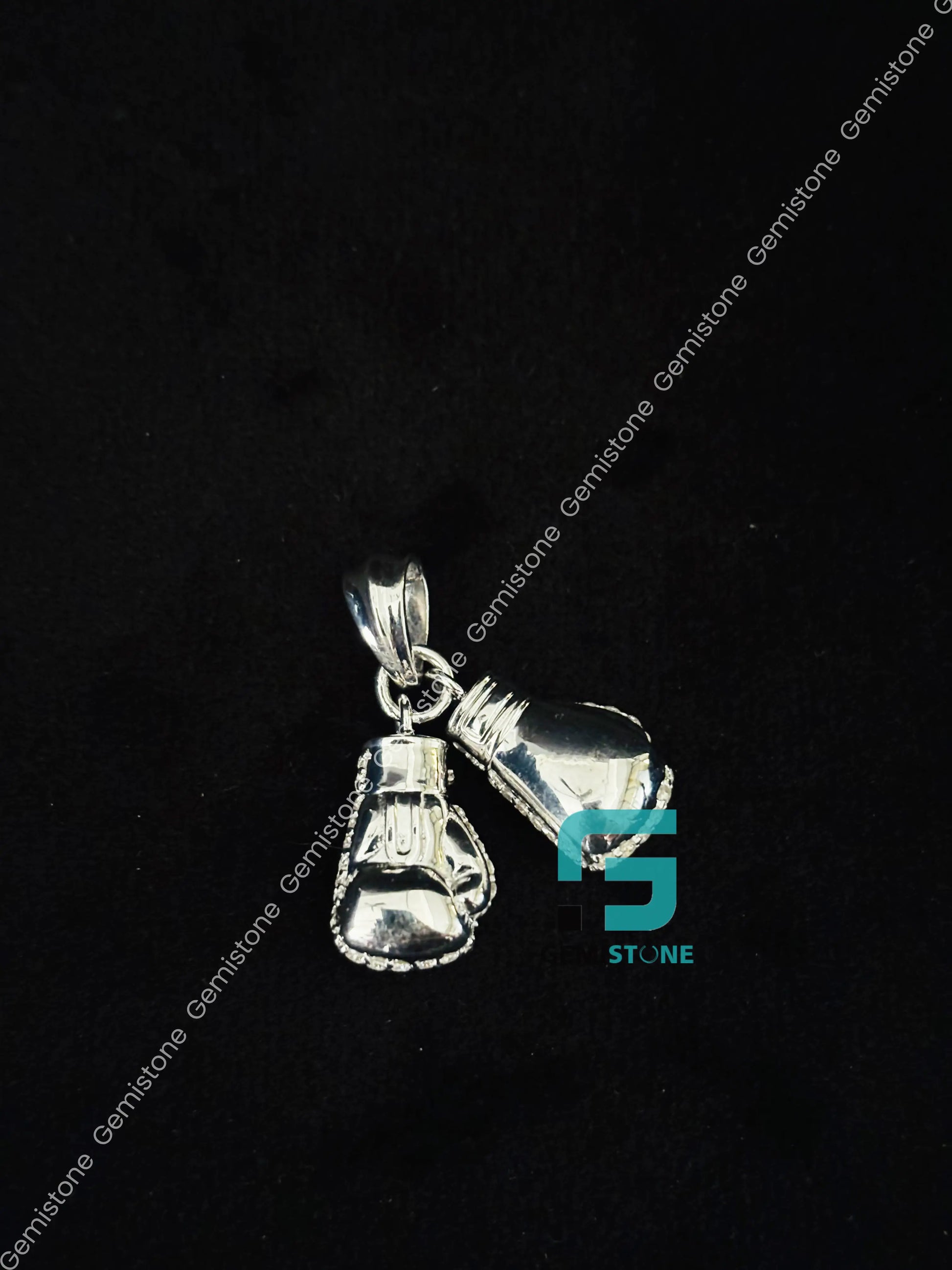 Two Gloves Moissanite Iced Out Pendant