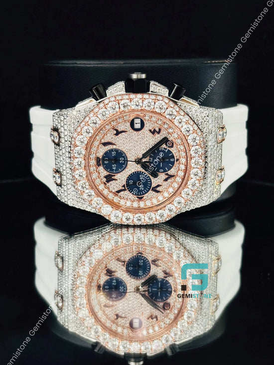 Two Tone Multi Dial Moissanite Watch