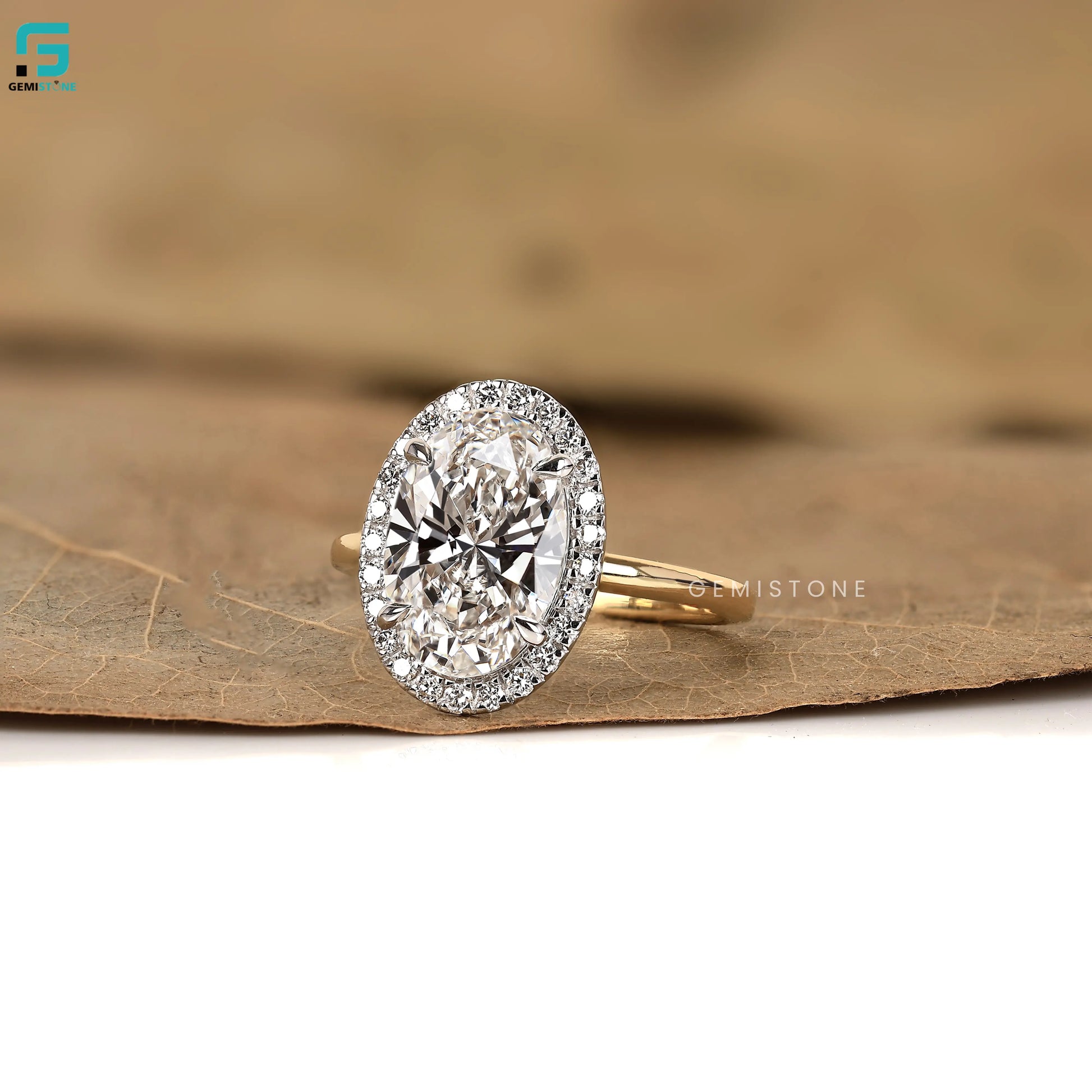 Two Tone Solitaire Ring