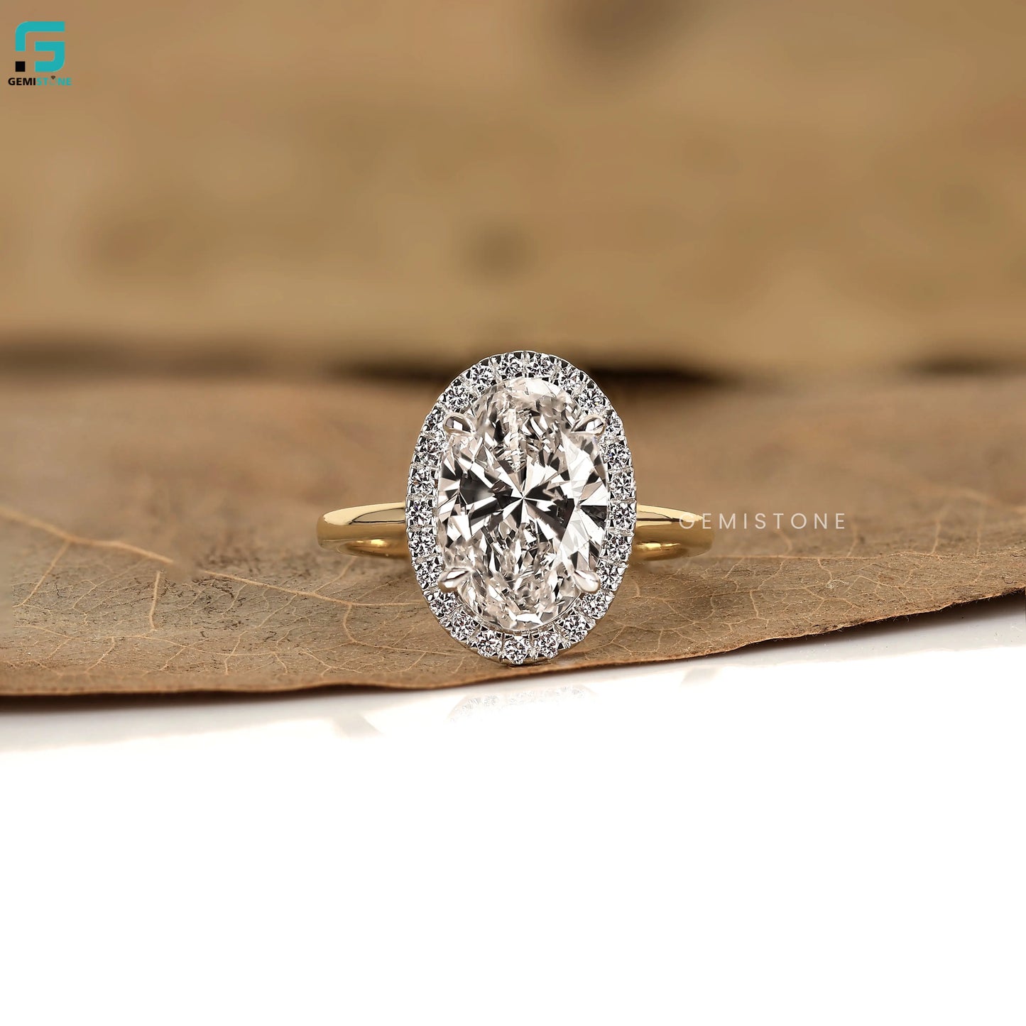 Two Tone Solitaire Ring For Women