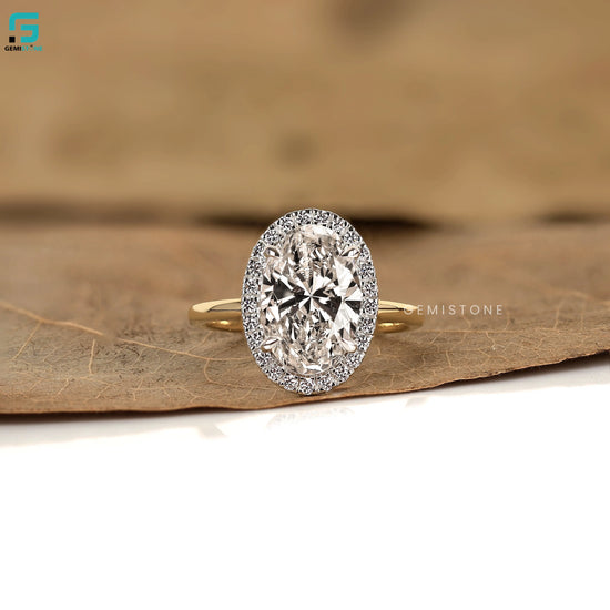 Two Tone Solitaire Ring For Women