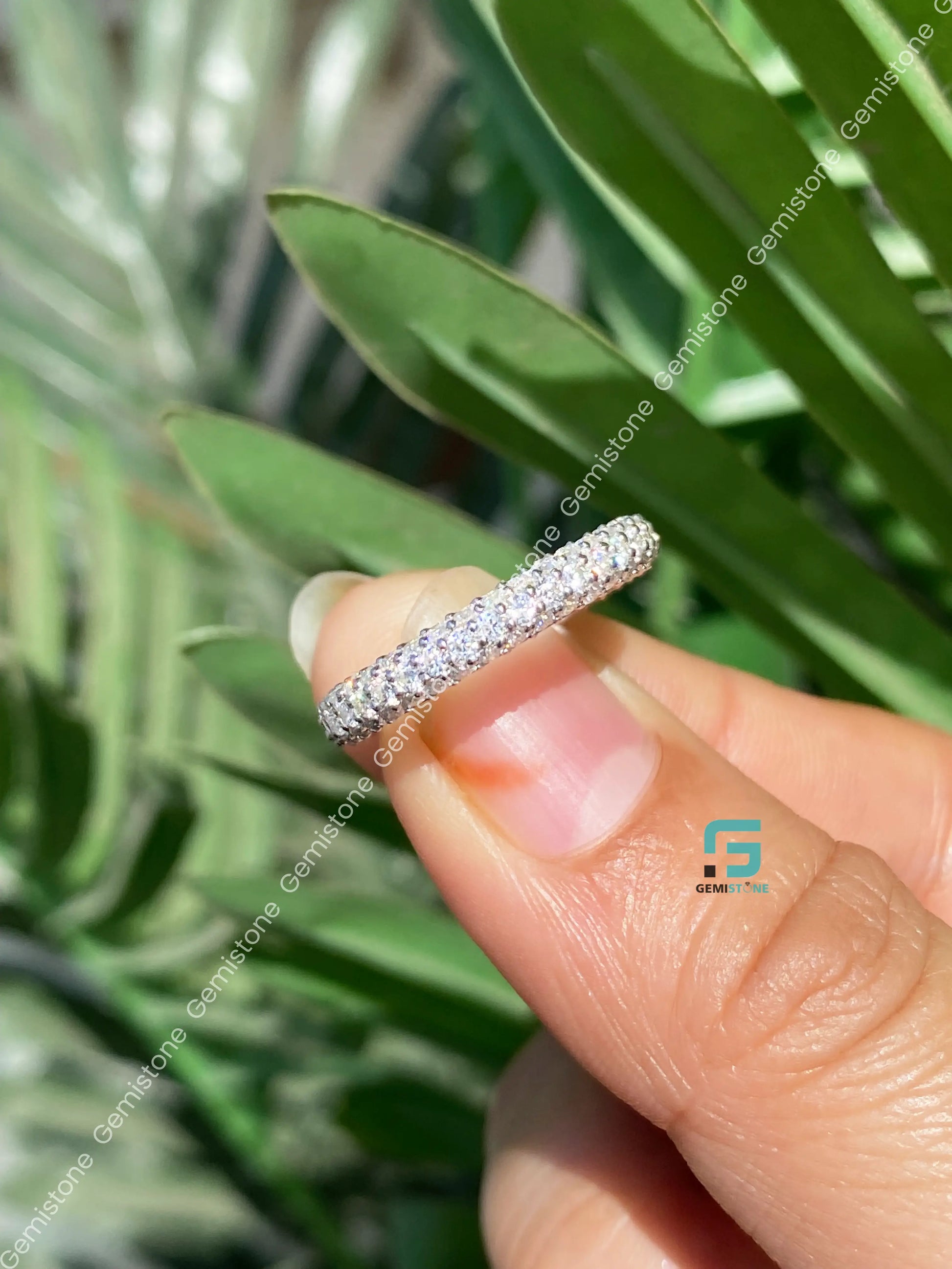 Unique Moissanite Band