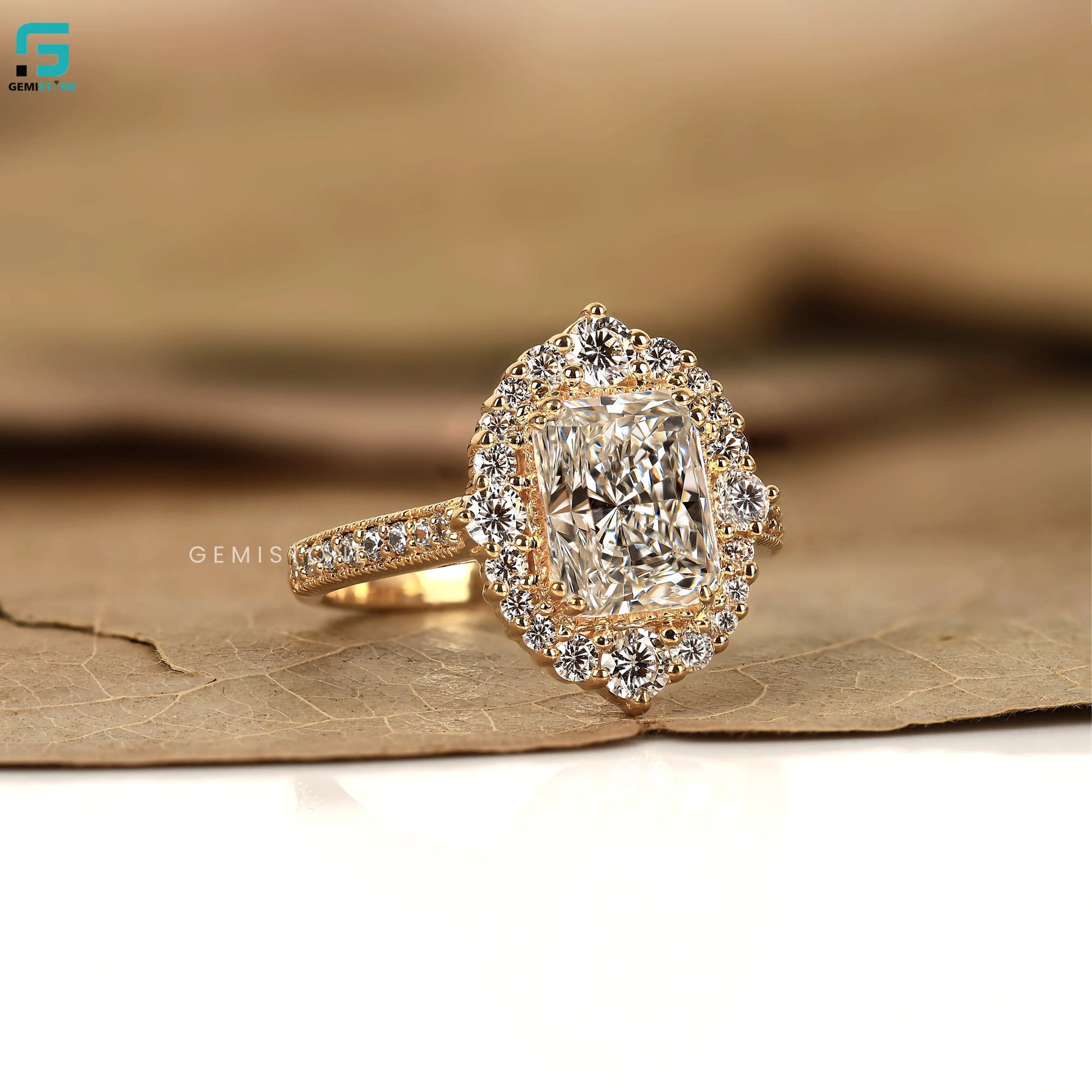 Unique Pave And Half Eternity Pave Lab Grown Ring