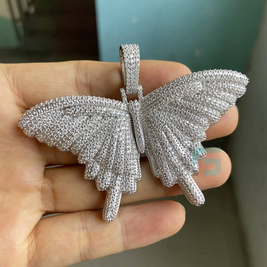 VVS Moissanite 3D Butterfly Iced Out Pendant