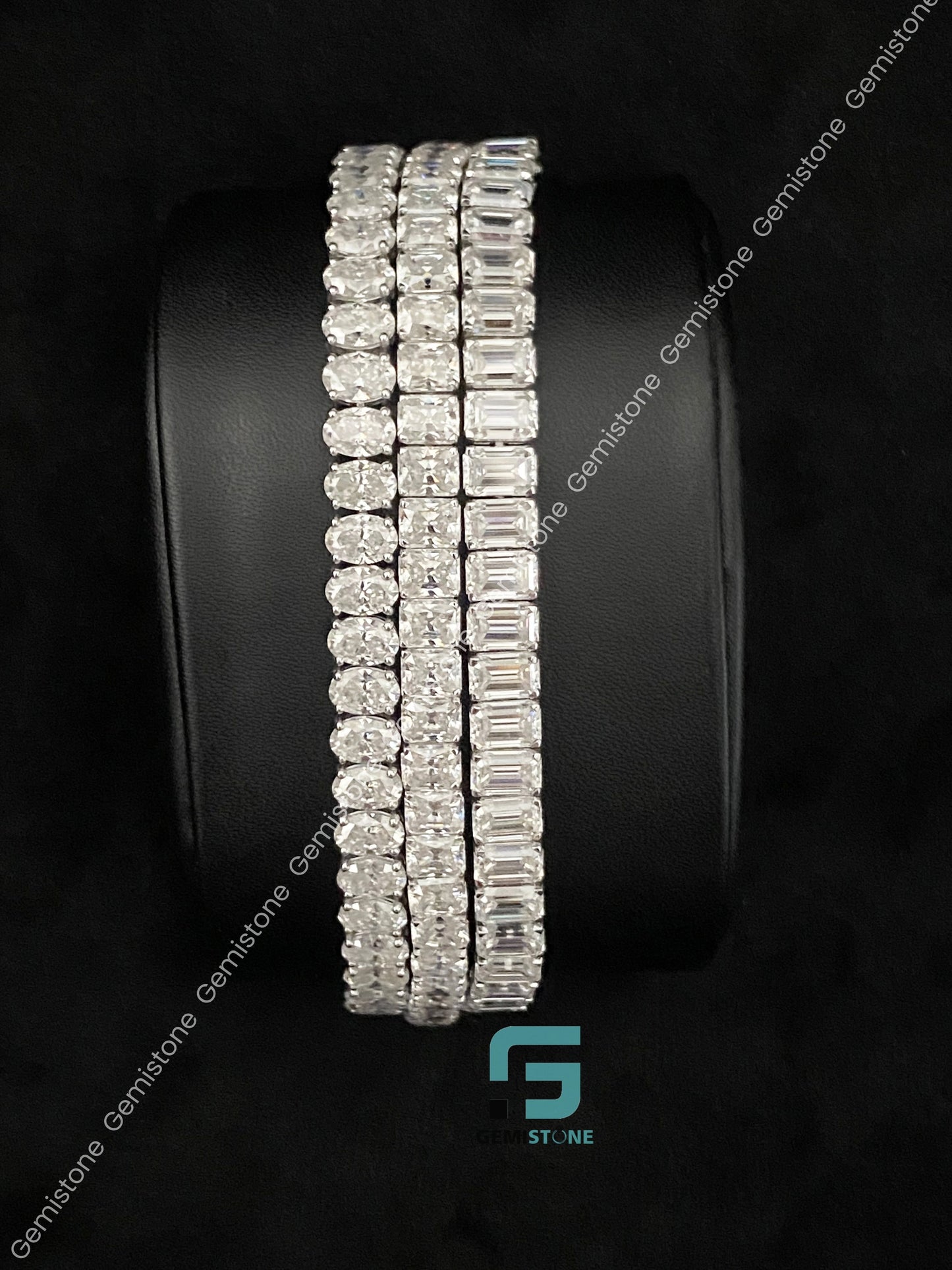 Emerald Cut Iced Out Moissanite Hip Hop Bracelet