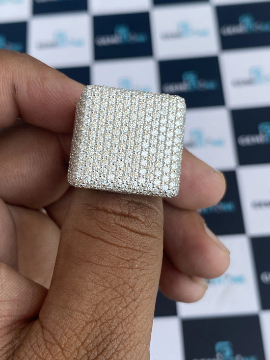 Rapper Moissanite Hip Hop Men_s Ring