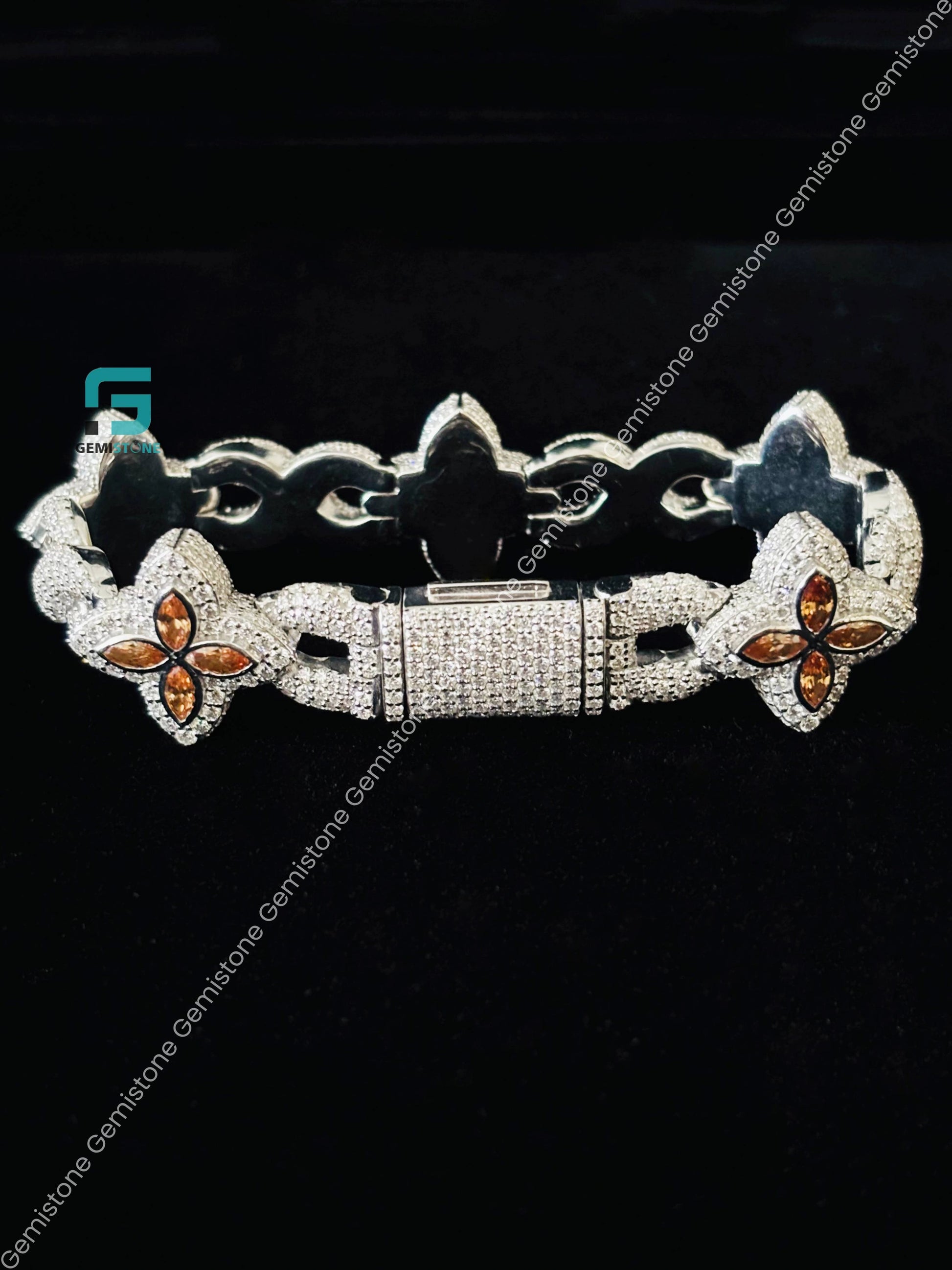 VVS Moissanite Clover Hip Hop Bracelet