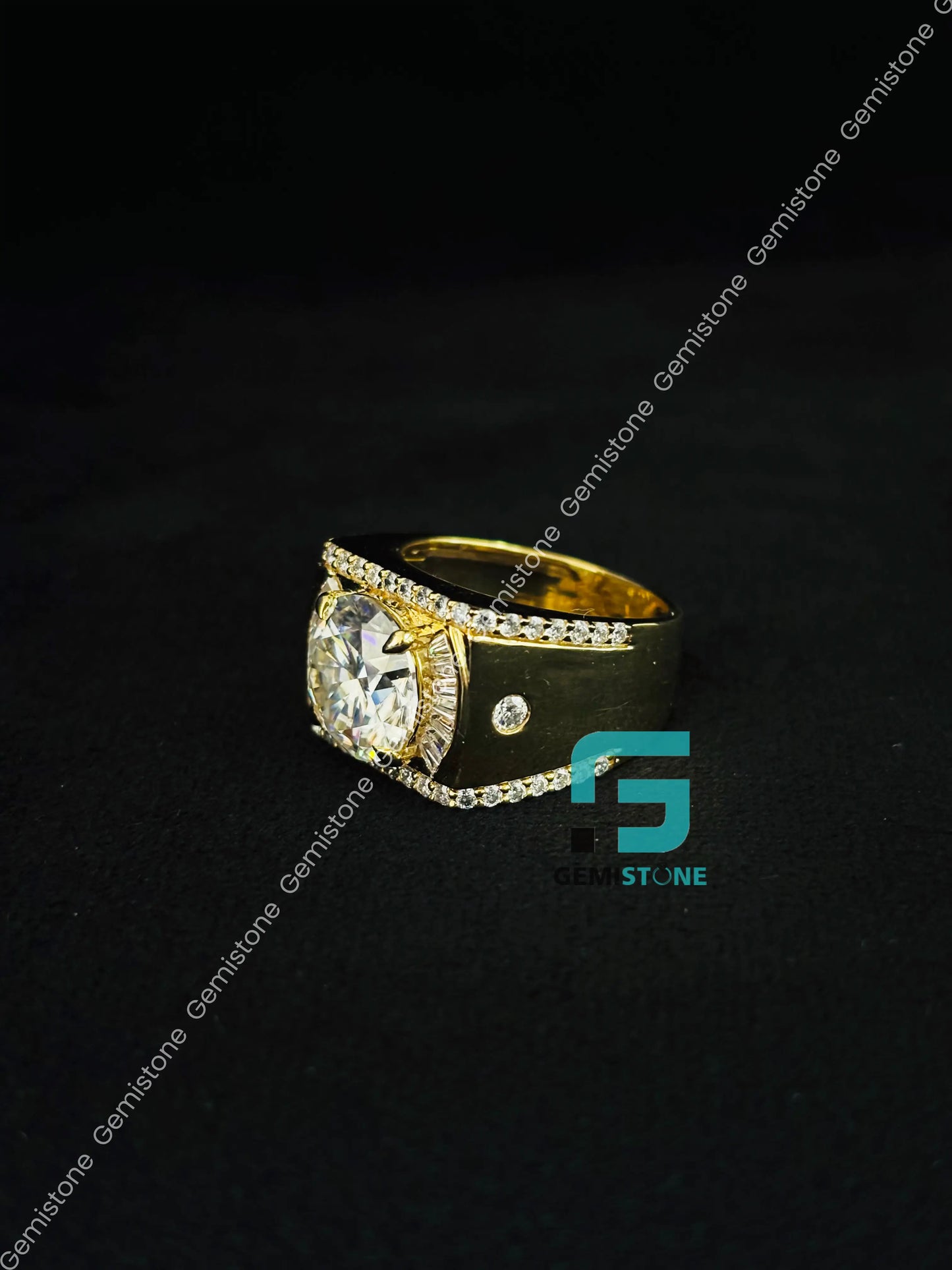 VVS Round Moissanite Iced Out Ring