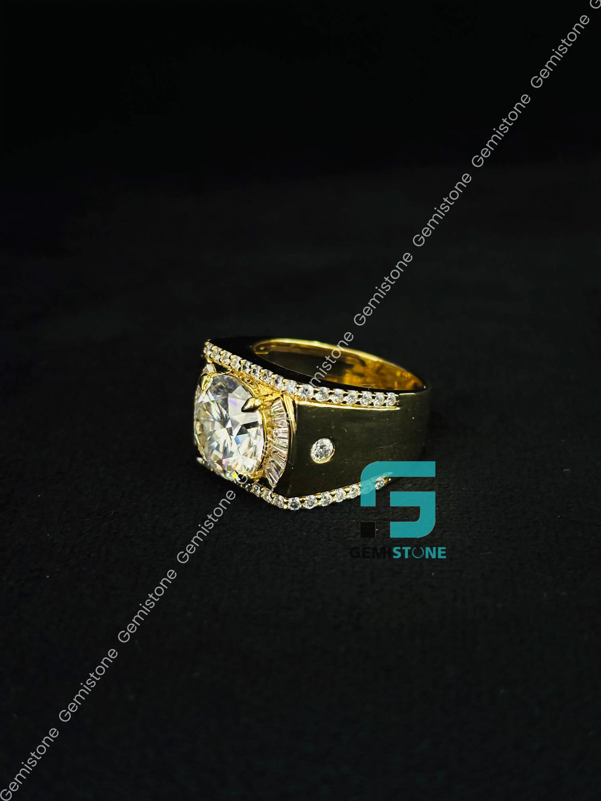 VVS Round Moissanite Iced Out Ring
