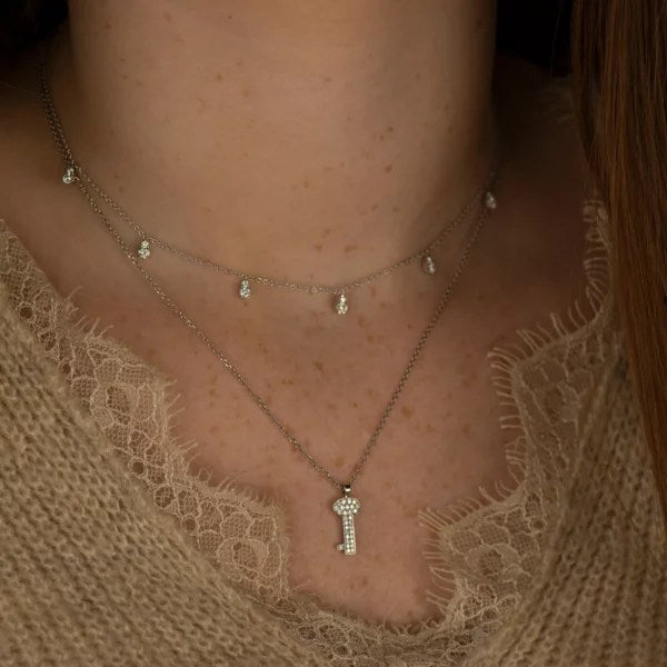 2.16 Carat Teardrop Round Cut Moissanite Diamond Pendant Necklace