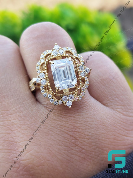 Vintage-Emerald-Cut-Ring