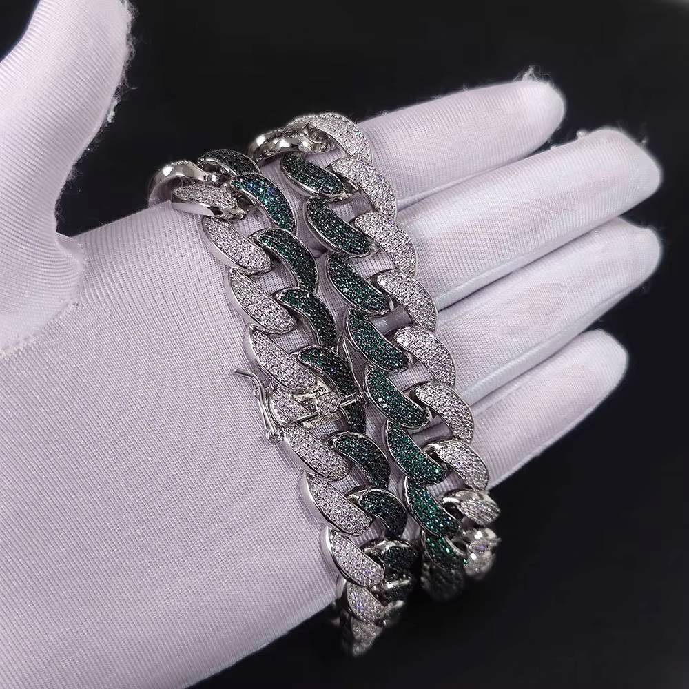 White-Green-Diamond-Moissanite-Watch