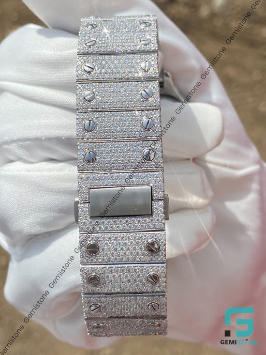 White-Round-Moissanite-Diamond-Watch-For-Men