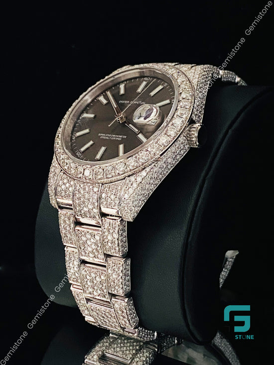 Presidental Strep Moissanite Watch for men_s