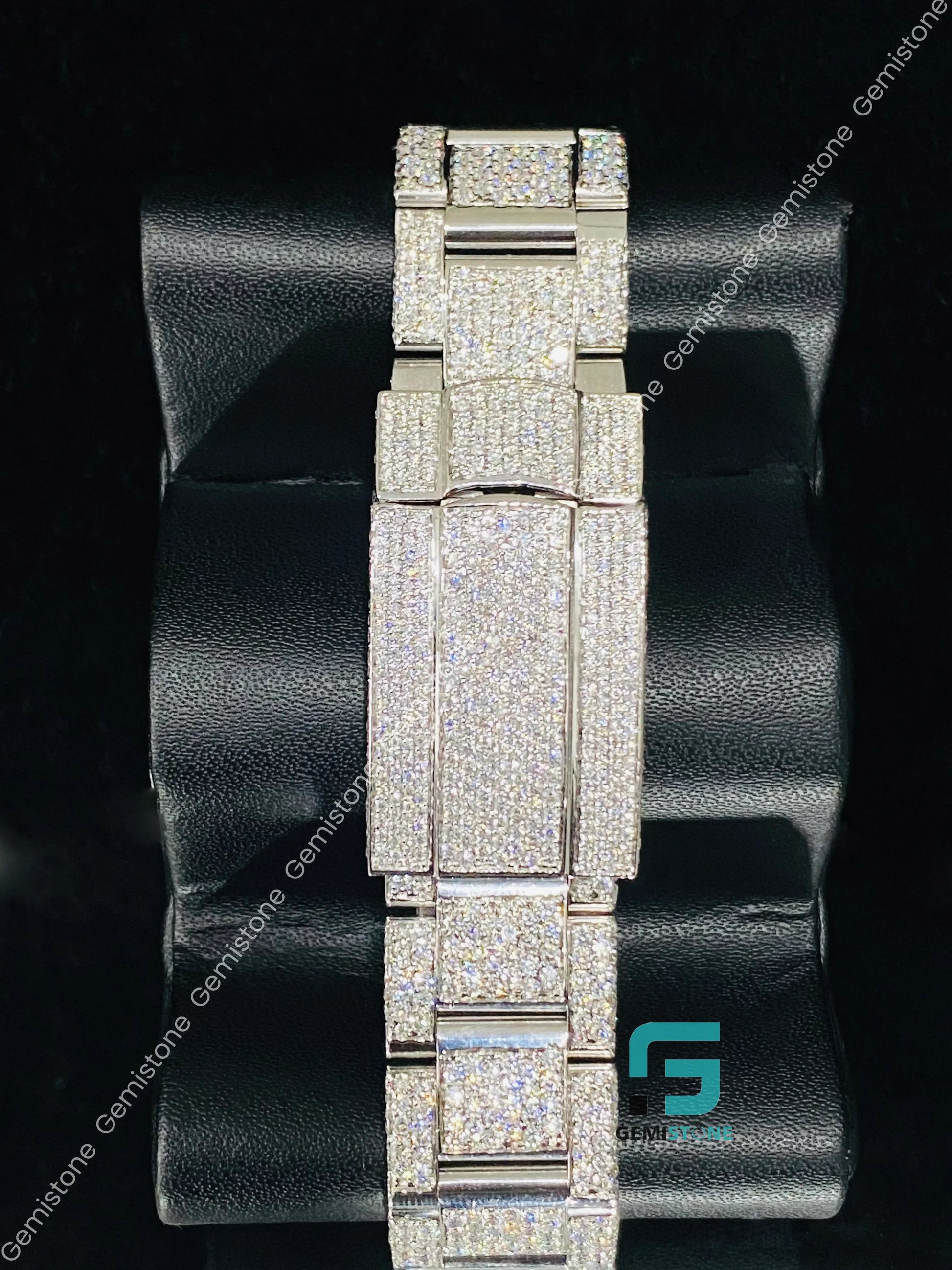 White Dial Moissanite Diamond Watch