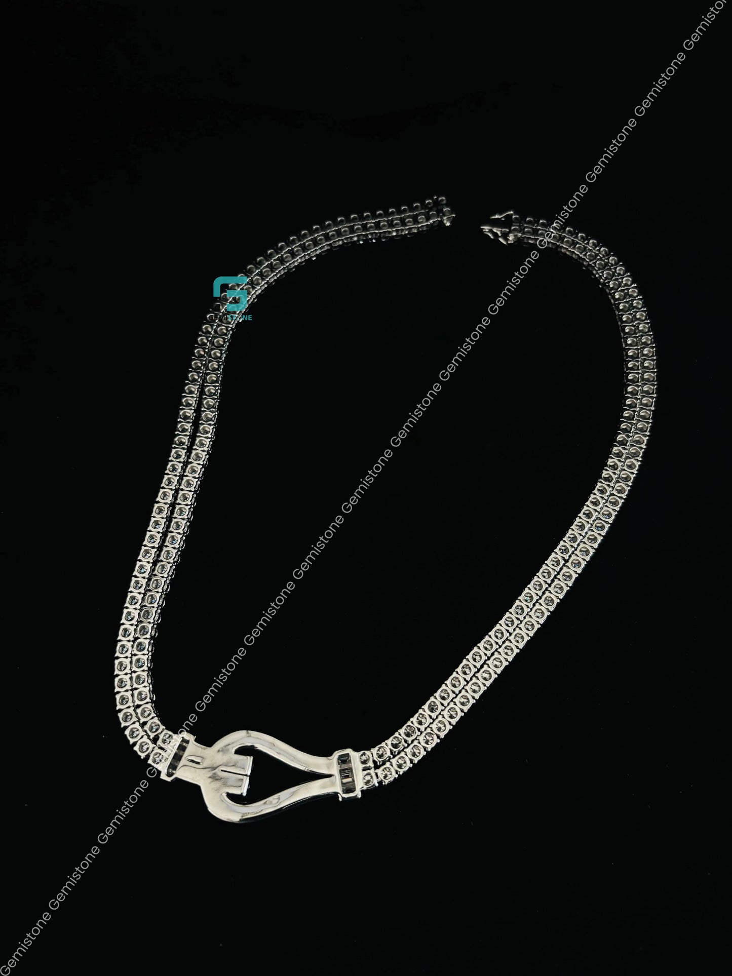 Women_s Lasso Moissanite Necklace In 925 Sterling Silver