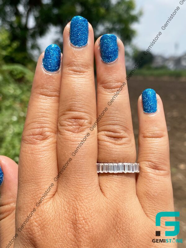 3 CTW Emerald Cut Moissanite Diamond Half Eternity Wedding Band For Women