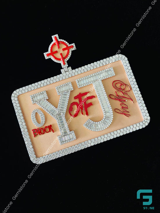 YJ Baguette Letter Pendant