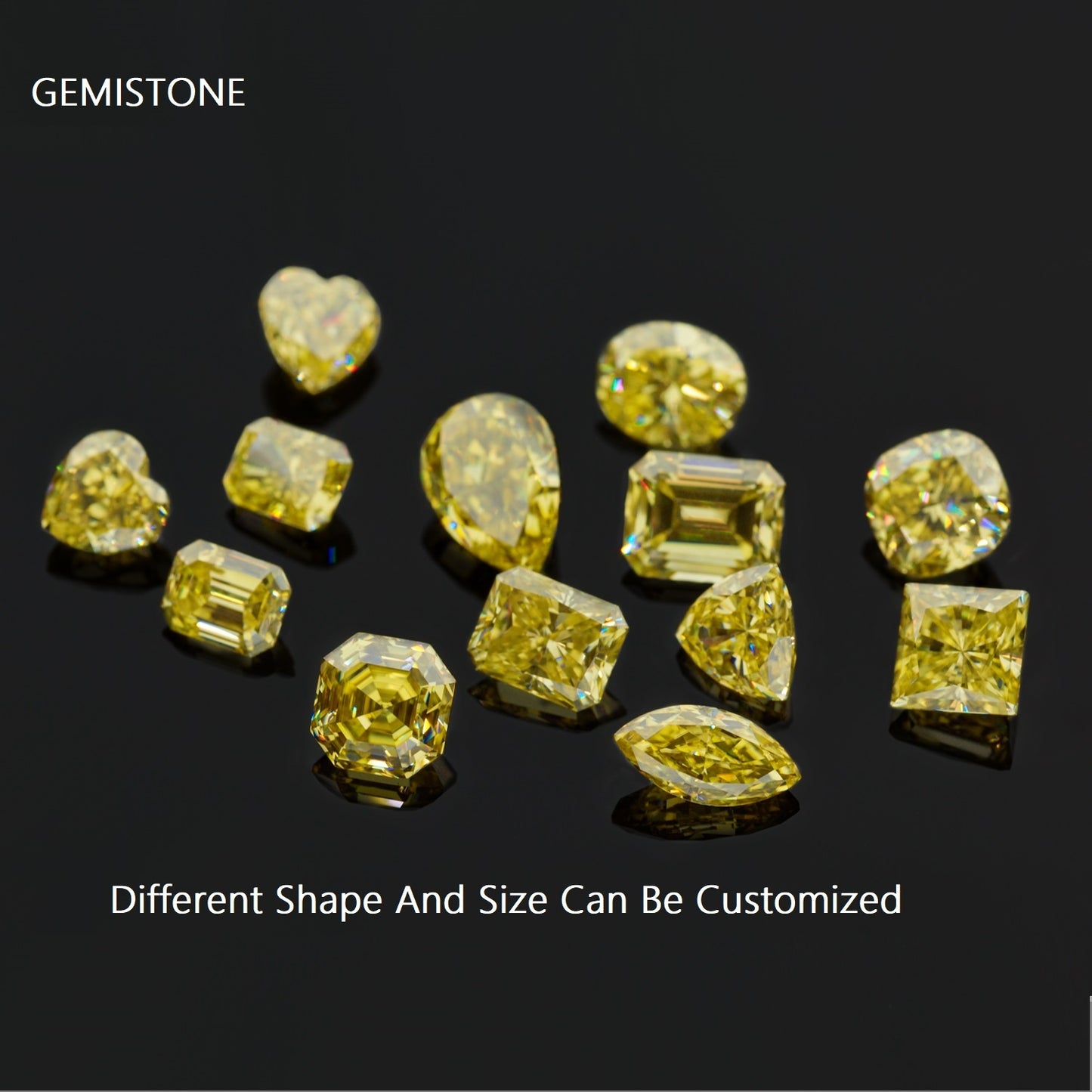 5.00MM [0.50CT] Yellow Round Excellent Cut Loose Moissanite