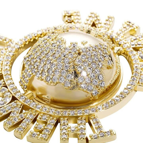 The World Is Mine Diamond Pendant Necklace For Men